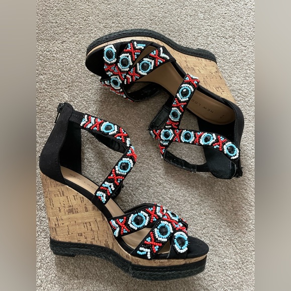 New Look black wedges size UK 4 - Picture 5 of 6